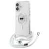 Husa MagSafe pentru Apple iPhone 16, Karl Lagerfeld, IML Crossbody Karl&#039;s Head, Transparenta