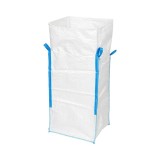 Sac big bag alb 95x95x165 cm, 1500 kg, U-Panel, nelaminat, cu fusta