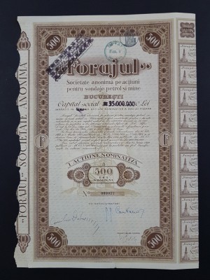 Actiune petrol soc. FORAJUL , titlu , actiuni foto