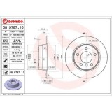Set discuri frana Bmw 1 (E81), 1 (E87), 116 d, 116 i, 118 d, 118 i, punte spate, 280x10, plin, BREMBO