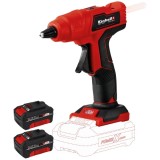 Einhell TE-CG 18 Li PXC + Twinpack - Pistol de lipit cu bagheta siliconica 11 mm 170 grade C + Set 2 acumulatori Li-Ion 18 V 4 Ah