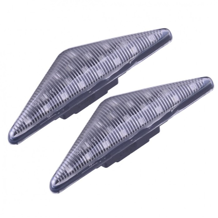 Lampa semnalizare aripa Ford Focus I, 09.1998-11.2004; Mondeo (B4y/B5y/Bwy), 10.2000-03.2007, model tuning, montare fata, stanga=dreapta, LED; transp