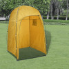 Cort Dus Toaleta Vestiar Camping Portabil VidaXL, Galben, Impermeabil, 130x130x210cm, cu Geanta Transport