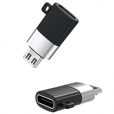 Adaptor Conversie USB Type-C la MicroUSB XO Design NB149-C, Negru foto