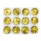 Set 12 decoratiuni paiete pentru unghii, aurii, rotunde