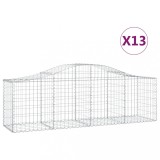 Cumpara ieftin Cosuri gabion arcuite 13 buc, 200x50x60/80 cm, fier galvanizat