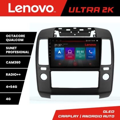 Navigatie Nissan Navara Pathfinder 2005-2010 Lenovo Kit-NAV5 8 core QLED Qualcomm 4+64 360 Android Waze USB Navigatie Internet Youtube Radio CarStore
