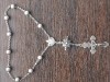 (143) BRATARA TIP ROZARIU CU BILE SI CRUCIFIX, MARCAJ ARGINT 800, VINTAGE, 10.89 GRAME
