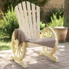 Set 4 Scaune Gradina Adirondack Lemn Brad, Exterior, Albastru/Maro/Verde, 63x62x99cm, Rezistent UV, Greutate Maxima 110kg