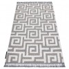 Covor MAROC P655 labirint, greacă gri / alb Franjuri Berber shaggy, 200x290 cm, Dreptunghi, Polipropilena
