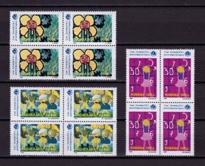 RO 1999 LP 1497,&amp;quot;Aniv. Conventiei O.N.U.-drepturile copilului&amp;quot;,serie bloc 4,MNH foto