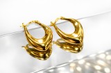 Cumpara ieftin Cercei din Argint 925 Placat cu Aur , Model Toarte Lacrima Teardrop Chunky