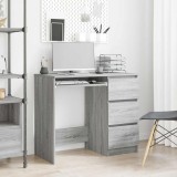 VidaXL Birou, gri sonoma, 90x45x76 cm, lemn prelucrat