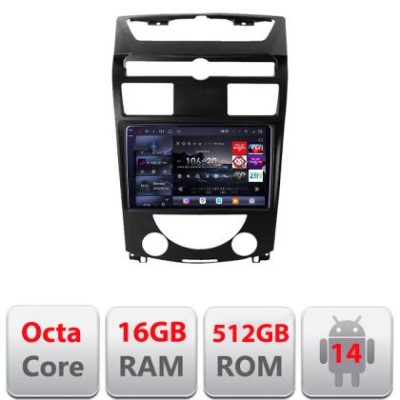 Navigatie Ssang Yong Rexton 2006-2013 Edotec Kit- rexton07 8 core QLED 2K 16+512 360 Android Waze USB Navigatie Internet Youtube Radio CarStore Techno foto