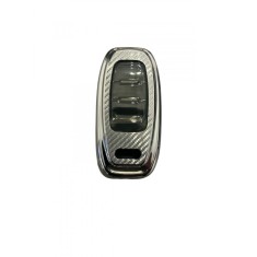 Husa Cheie Audi A6 4G, 3 Butoane, Smartkey, Gri Carbon, Tpu