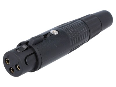 Conector XLR mamă 3 pini aurit foto