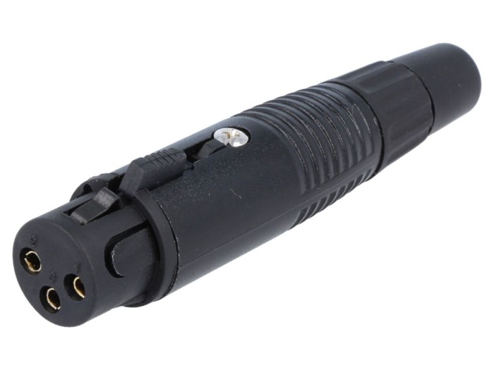 Conector XLR mamă 3 pini aurit