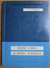 Despre numere si studiul numerelor / G.N. Berman foto