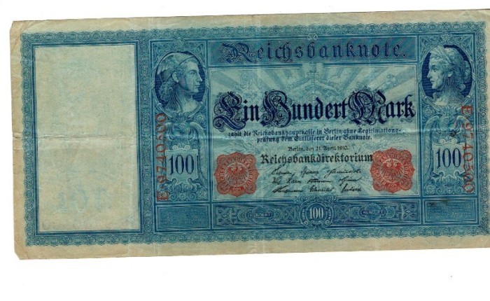 Germania 1910 - 100 Mark, circulata