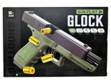 Pistol de jucarie mecanic cu cartuse care sar in afara Glock