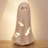 Lampă Decorativă Ghost, LED, Lumină Albă Caldă, Ceramică, Alb, 8x6x14.5cm, Oem