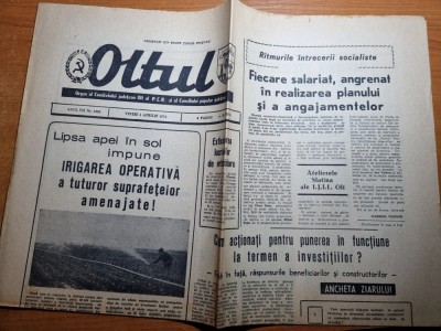 ziarul oltul 5 aprilie 1974-articol slatina si radomiresti foto
