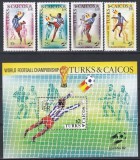 Turks şi Caicos 1982 - Cupa Mondială de fotbal - Spania, Serie + Colita, MNH