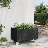 VidaXL Jardinieră de grădină cu picioare, negru, 80x50x54 cm, PP