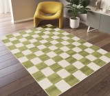 Covor Belgian, Makati 23515, Alb/Verde, Diverse Dimensiuni - 123x170