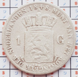 1132 Olanda 1 Gulden 1848 Willem II km 66 argint