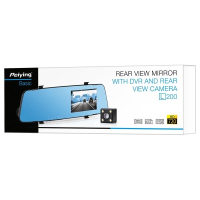 DVR auto si camera fata+spate in oglinda L200 PEIYING BASIC foto