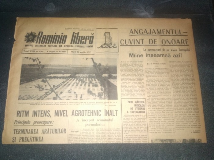 ZIARUL ROMANIA LIBERA 20 APRILIE 1965