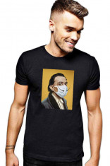 Tricou barbati negru - Dali in Pandemie foto