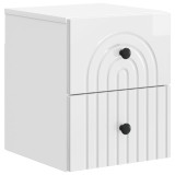 vidaXL Dulap de noapte suspendat Alb foarte lucios 33 x 34,5 x 40 cm 898133