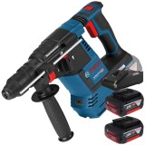 Bosch GBH 18V-26 + 1600A019S0 - Rotopercutor SDS-Plus 2.6 J motor fara perii + Set 2 acumulatori si incarcator Li-Ion 18 V 4 Ah