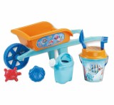 Roaba din plastic copii Androni Crazy Fish cu galetusa, stropitoare si alte accesorii nisip