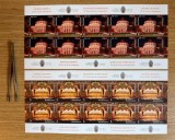 Ateneul Rom&acirc;n - 125 de ani de la inaugurare, minicoală de 10 timbre, 2013 LP 1968A