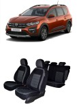 Cumpara ieftin Huse Scaune Auto Dacia Jogger 2022-2025, Piele+Textil, Compatibile Airbag, Bancheta Rabatabila, Buzunare Spate, Umbrella