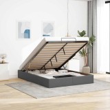 VidaXL Cadru pat otoman fără saltea Gri &icirc;nchis 140x190 cm țesătură