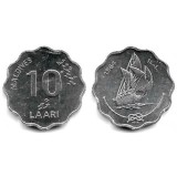 Maldive 1984 - 10 laari UNC