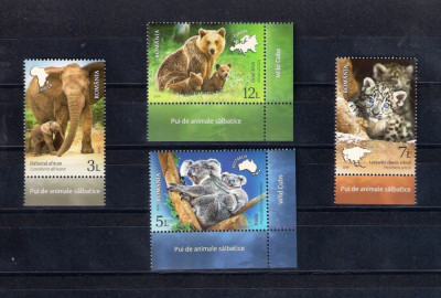 ROMANIA 2019 - PUI DE ANIMALE SALBATICE, MNH - LP 2228 foto