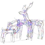 Instalatie de lumini de Craciun cu reni, 3 piese, 229 LED-uri