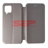 Husa Flip Round Samsung Galaxy A22 4G, Fossil Gray - Protectie Premium
