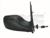 Oglinda exterioara stanga TYC Peugeot 106 II 1A 1C 192004, reglaj manual prin cablu Bowden, sticla asferica, rabatabila, carcasa neagra, omologare