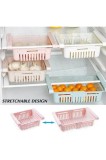 Set 4 organizatoare reglabile pentru frigider, multicolore, 20 cm - 28 cm