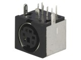Soclu DIN Mini Mamă 6 Pin Ecranat THT