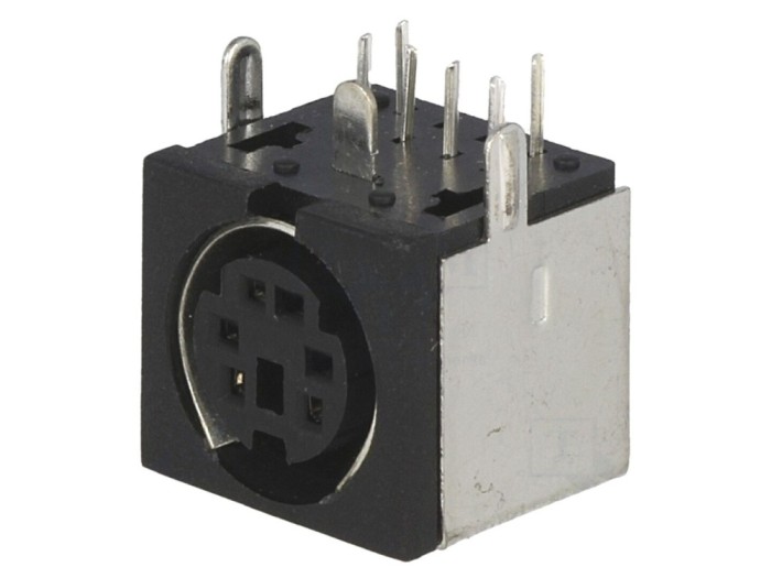 Conector DIN mini mamă 6 pini ecranat