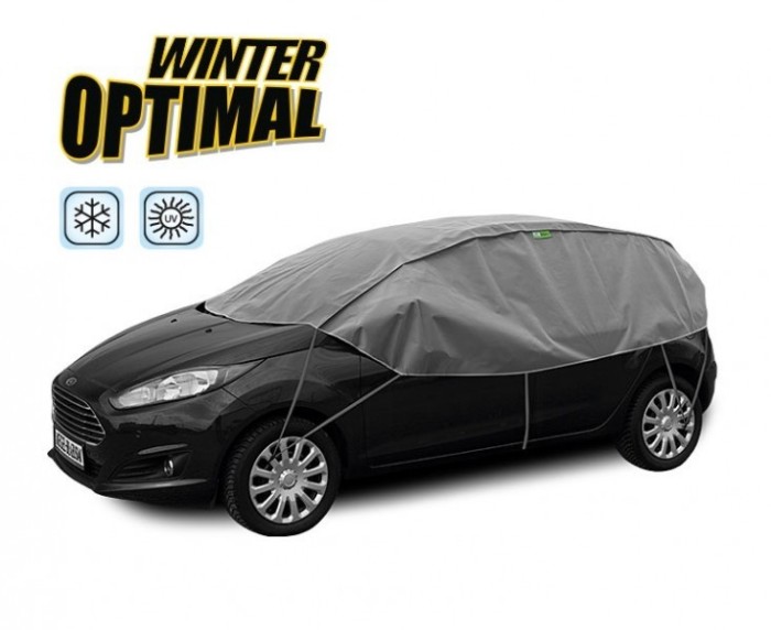 Semi prelata auto Winter Optimal S-M hatchback pentru protectie inghet si soare, l=255-275cm, h=70cm Kft Auto Semi prelata auto Winter Optimal S-M hatchback pentru protectie inghet si soare, l=255-275cm, h=70cm Kft Auto