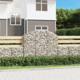 VidaXL Coș gabion arcuit, 150x30x120/140 cm, fier galvanizat