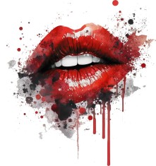 Sticker decorativ, Buze, Rosu, 63 cm, 8306ST-3 foto